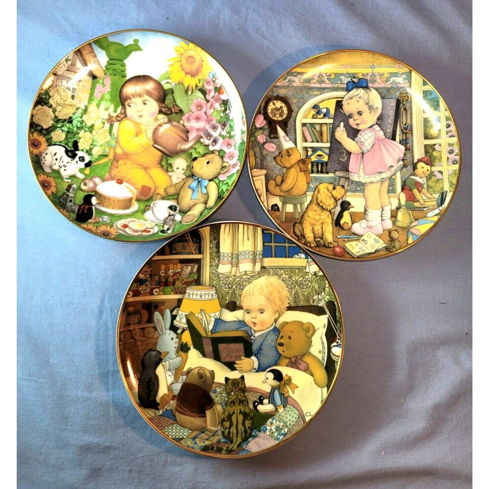 Storytime Plates 1981 Teachers Pet 1982 Teatime Surprise 1983 by Carol Lawson